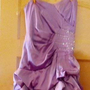 Lilac mini prom dress